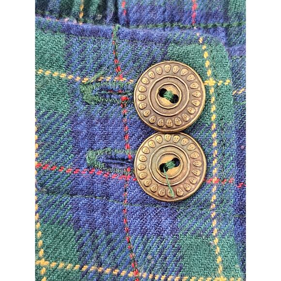 Vintage Koret City Blues Quilted Denim Snap Vest Plaid Crop Pant Set Size 8 Blue - Picture 10 of 16